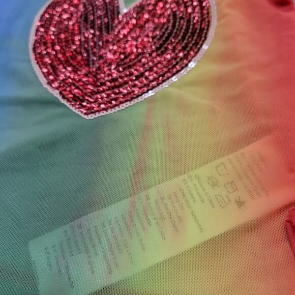 Iron Fist Heart Somewhere Mesh Crop Multicolor Tank Top Size S - Picture 7 of 13